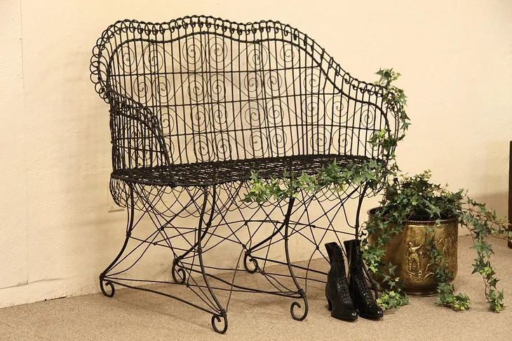 Victorian Wire Antique Garden Bench