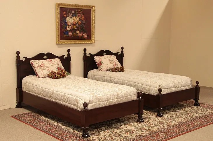 Pair of Traditional Twin Single Beds