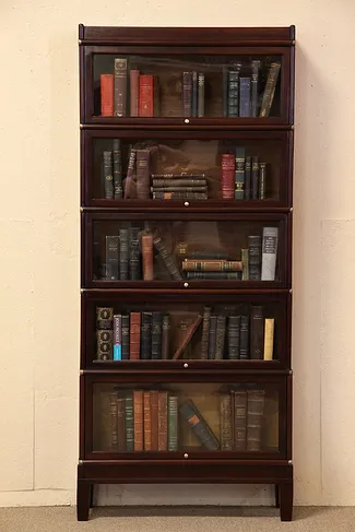 Stacking Macey Antique Lawyer or Barrister Bookcase