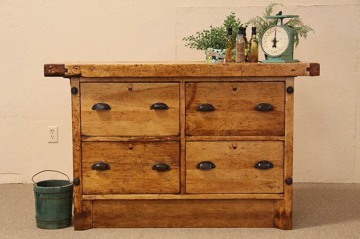 Workbench, Antique Counter, Kitchen Island