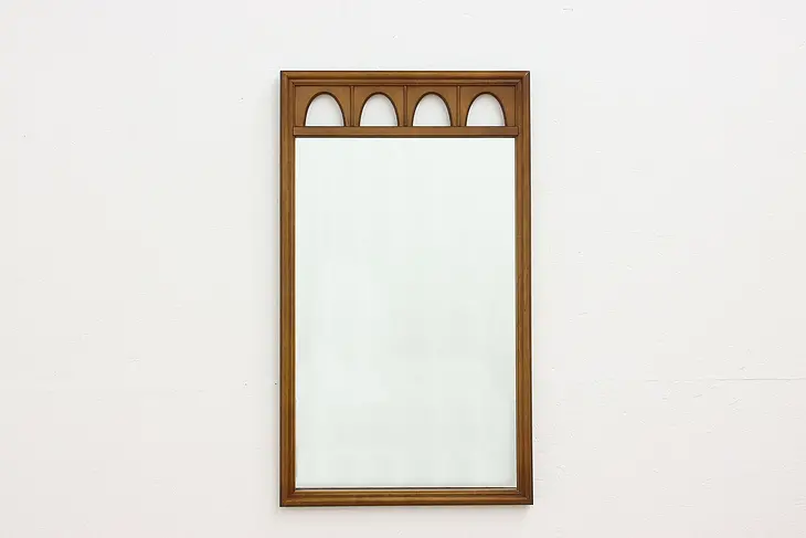 Midcentury Modern Vintage Walnut Wall Mirror, Bassett #49566