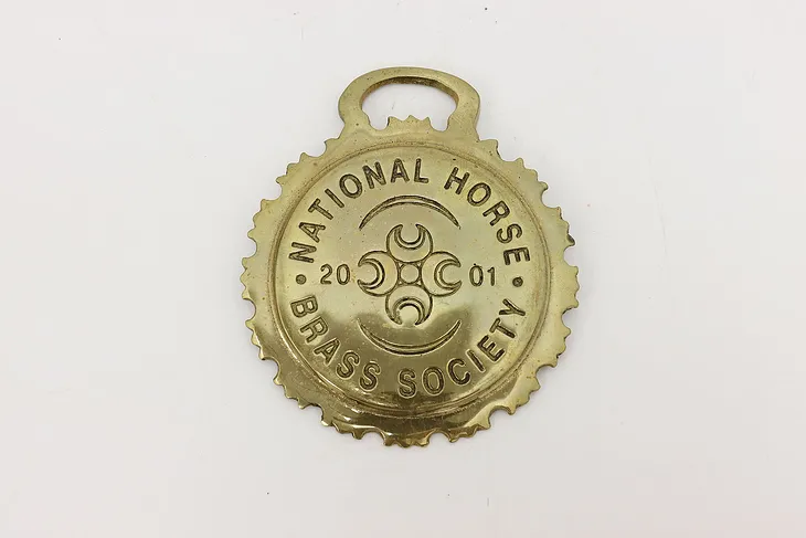 Horse Vintage Brass Harness Medallion, National (1)