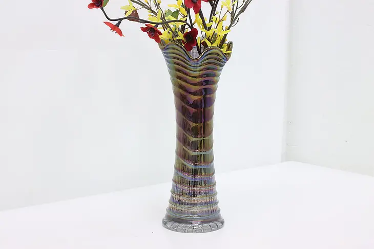 Iridescent Purple Vintage Flower or Decorative Vase #50424