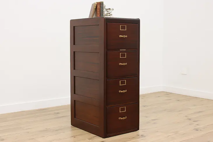 Traditional Antique Library Office Legal File Cabinet Bureau #50777