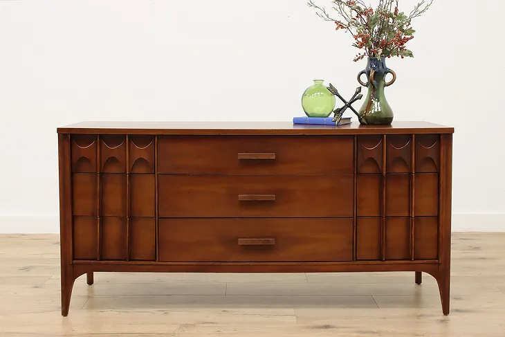 Midcentury Modern Vintage Walnut Credenza or Chest, Coffey #50889