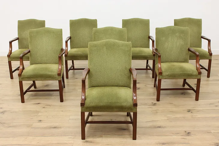 Set of 8 Upholstered Dining or Conference Chairs, Taylor #51029