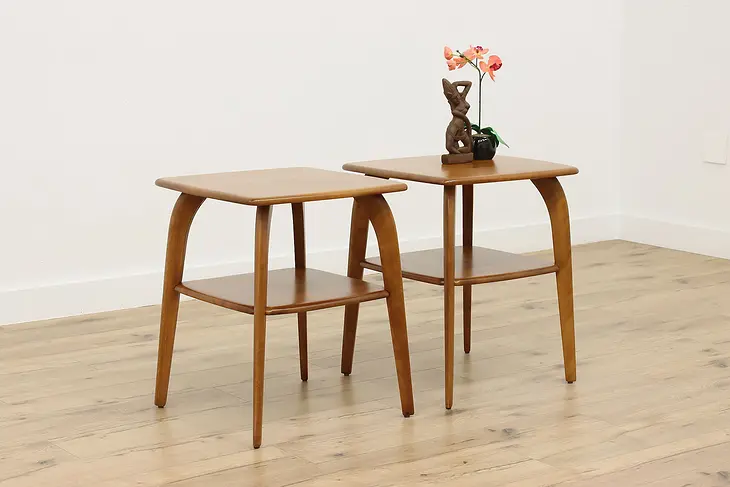 Pair of Midcentury Modern Vintage Side End Tables, Heywood #51009