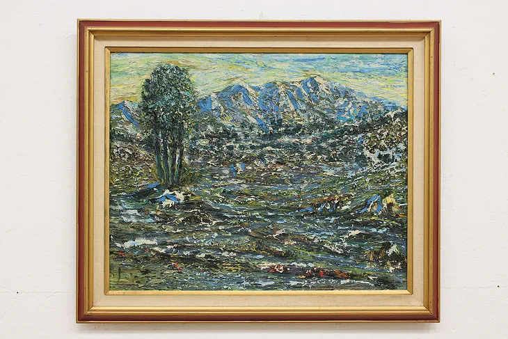 Wine Country Vintage Original Oil Painting, Travis 36" #50938