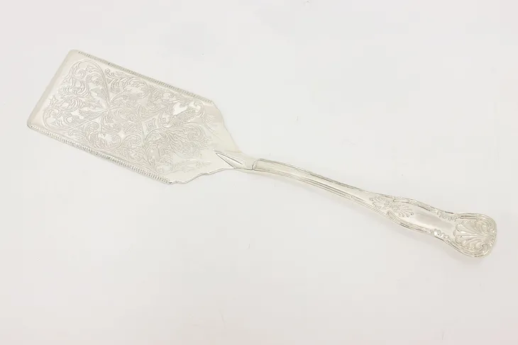 Silverplate Engraved Vintage Pastry or Cake Server #50661