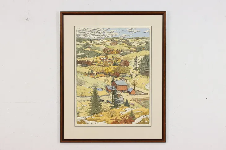 American Autumn Vintage Original Colored Print, Hunt 34.5" #50838