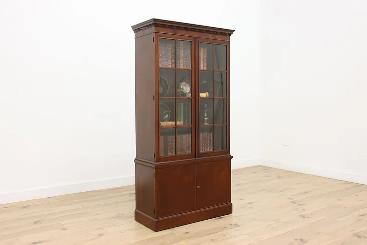 Georgian Design Vintage Mahogany Bookcase or Display Cabinet #51174