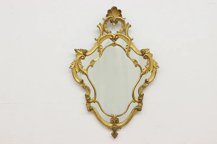 Renaissance Design Antique Carved Gold Wall Mirror #51466