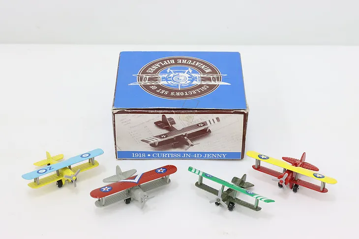 Reader's Digest Set of 4 Vintage Miniature Biplanes #50766