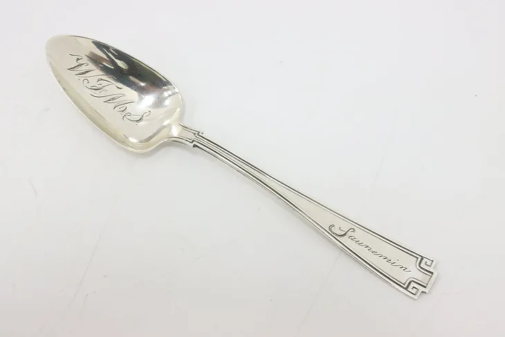 Traditional Antique Engraved Sterling Tea Spoon Signed #50676