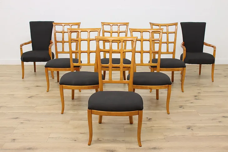 Set of 8 Midcentury Modern Design Dining Chairs, Henredon #50311