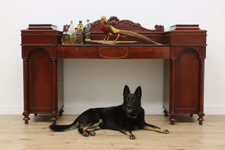 Victorian Antique English Mahogany Sideboard, Buffet, Server #51324