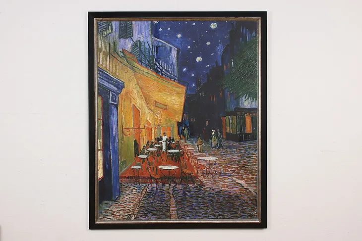 Cafe Terrace at Night Vintage Print after Van Gogh 52" #51468