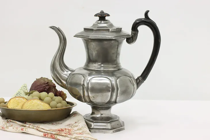 English Antique Pewter Tea Kettle Coffee Pot, Dixon #50367