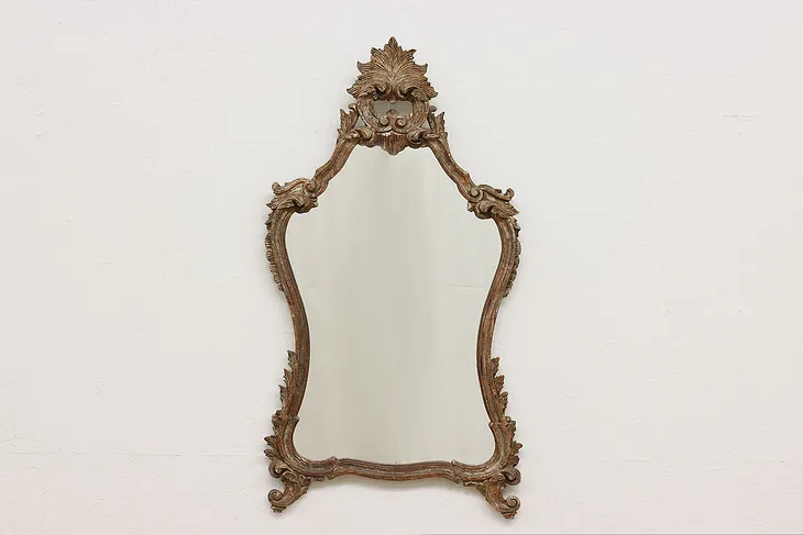 Baroque Design Vintage Carved Bedroom or Bath Wall Mirror #51105