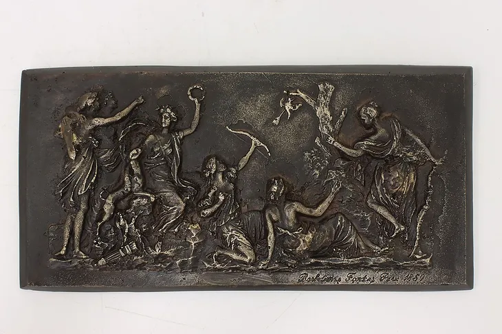 Cast Bronze Vintage Greek Goddess Scene Wall Plaque #51725