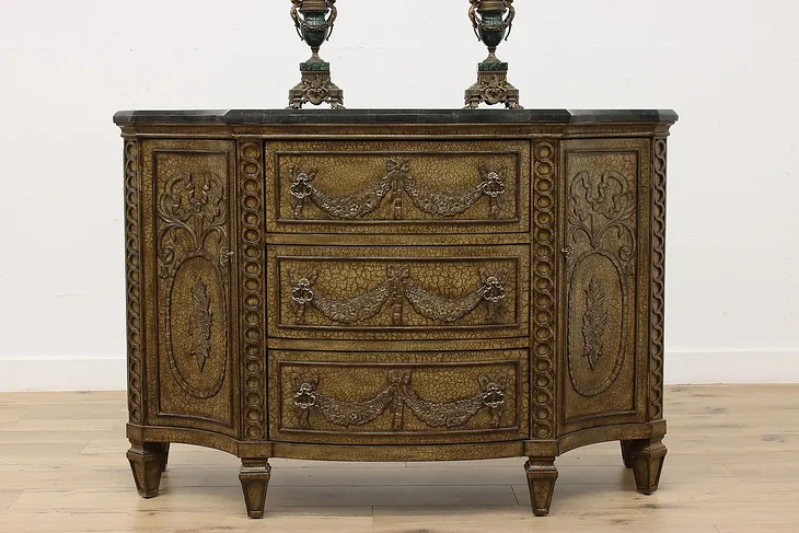 Country French Sideboard or Console, Granite, Marge Carson #50546