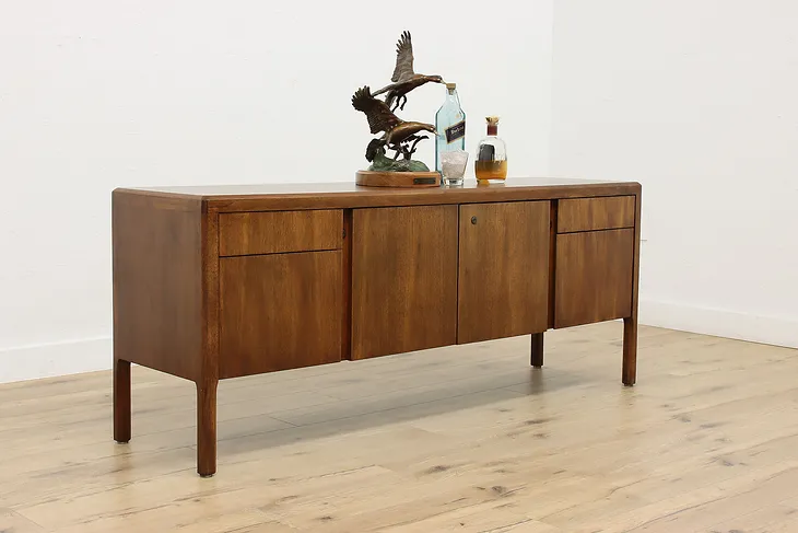 Midcentury Modern Vintage Walnut Office TV Credenza Helikon #51687