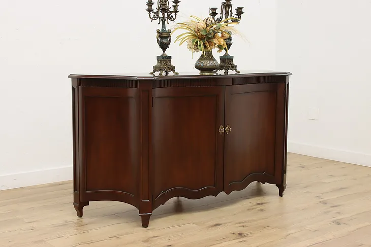 French Design Vintage Mahogany Sideboard Bar Cabinet Hickory #51286