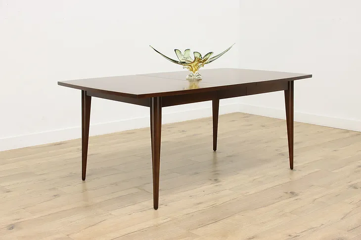 Midcentury Modern Vintage Walnut 8' Dining Table, 3 Leaves #52321