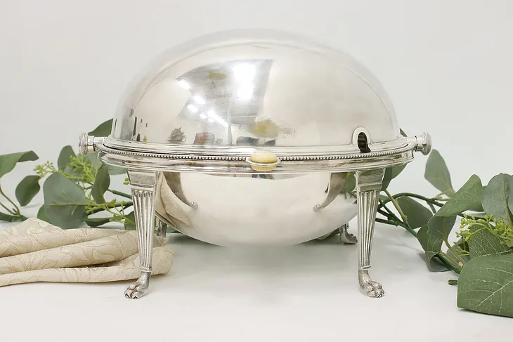 Victorian Antique English Silverplate Dome Top Server, RR #51205