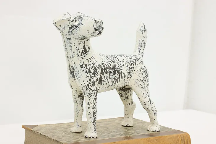 Farmhouse Antique Iron Jack Russell Terrier Dog Door Stop #51839