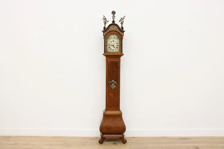 Dutch Mahogany Grandmother Tall Clock, Angels, Warmink #49900