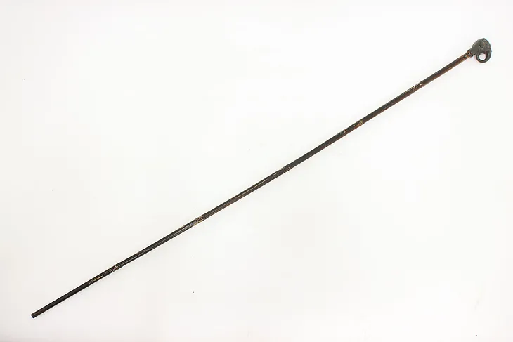 Elephant Head Antique Bamboo Teacher Pointer Stick #52761