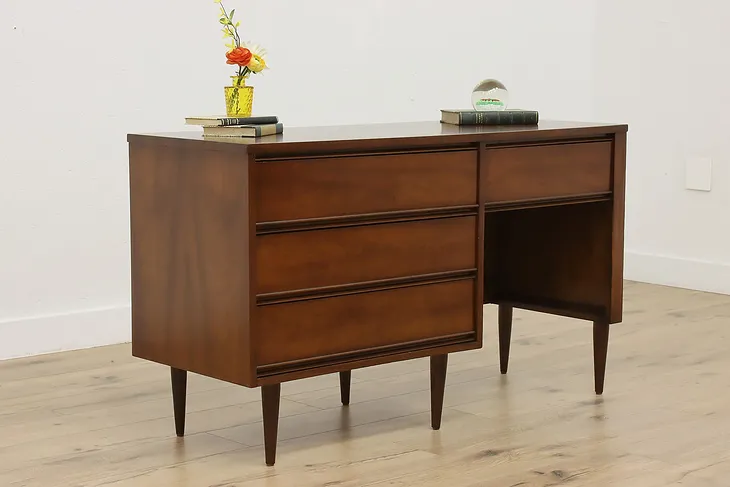 Midcentury Modern Vintage Walnut Vanity or Desk, Dixie #52640