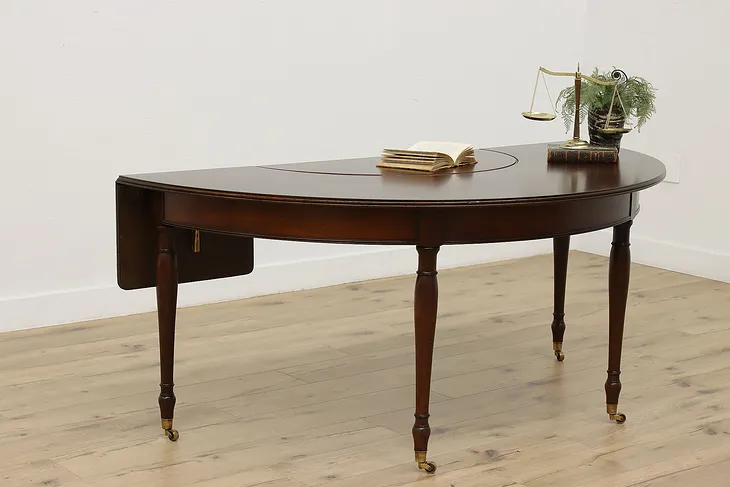 Georgian Design Vintage Drop Leaf Table or Desk, Kittinger #52527