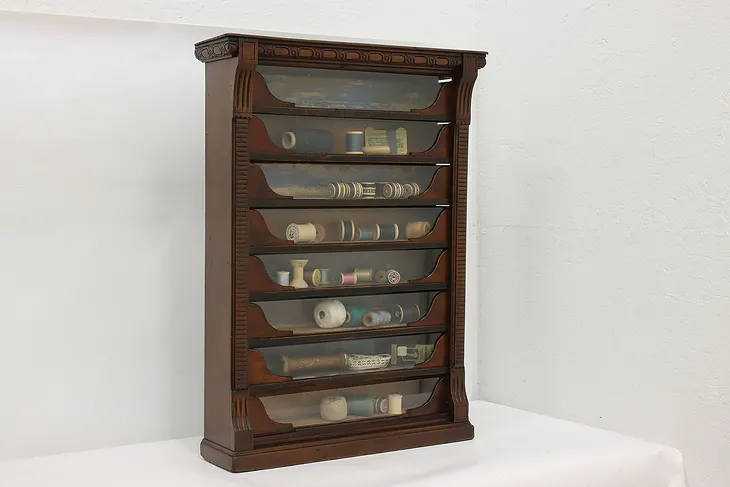 Victorian Antique 8 Drawer Store Spool or Display Cabinet #52435