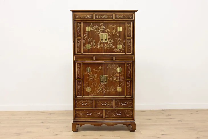 Asian Design Vintage Armoire, Wardrobe, TV Cabinet Heritage #53097