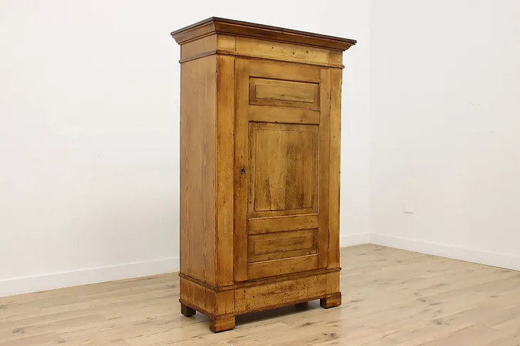 Farmhouse Antique Country Pine Armoire, Wardrobe, Closet #52973