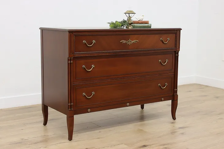 French Empire Vintage Mahogany Dresser or Chest Northern (1)