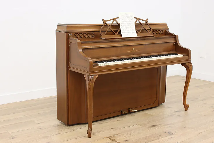 Steinway 1972 Vintage Walnut F-82 Console Piano (1)