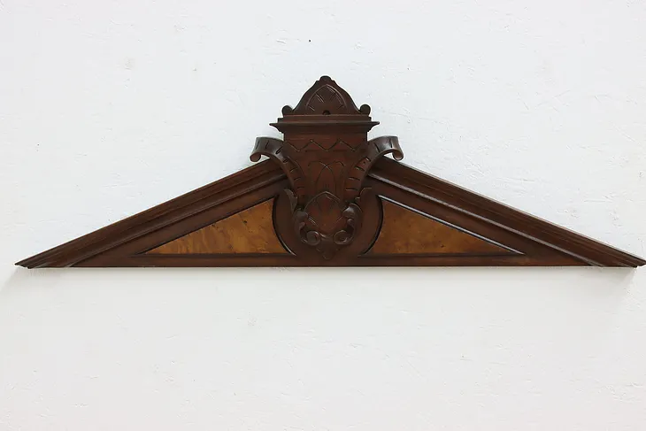 Victorian Antique Carved Walnut Architectural Salvage Crest (1)