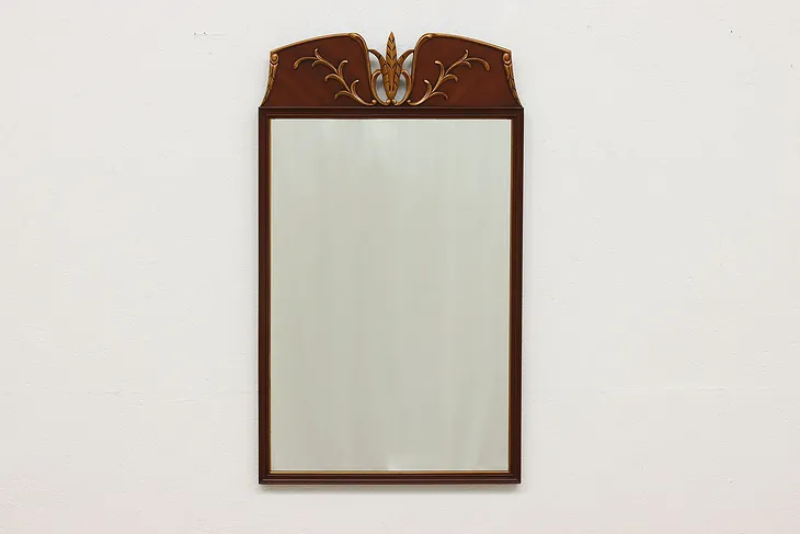 Georgian Vintage Mahogany & Gilt Hall Mirror 40.5" (1)