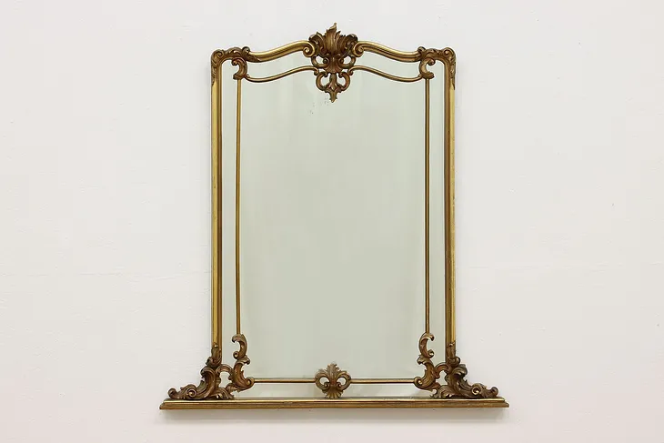 Italian Antique Mantel or Hall Mirror (1)