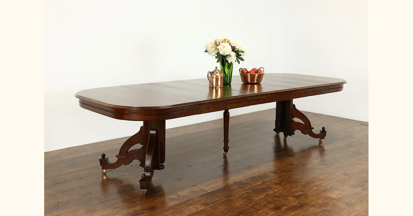 Victorian Eastlake Antique Walnut 48