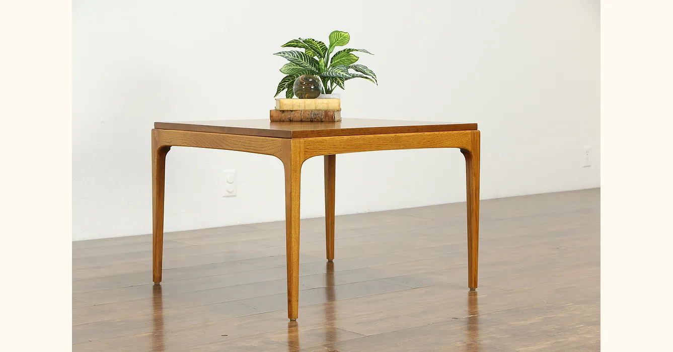 Midcentury Modern 1960 Vintage Walnut Coffee Table, Signed Lane