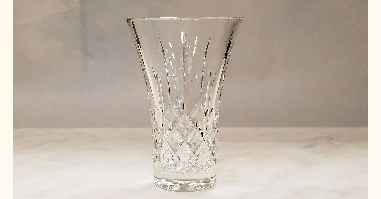 Waterford Crystal Footed Vase, 8 1/2