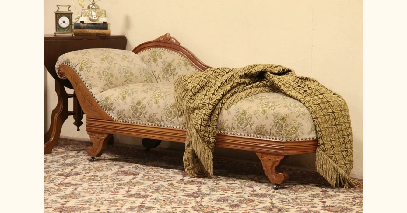 Victorian 1875 Antique Fainting Couch Chaise Or Recamier   Faint19689vic .webp