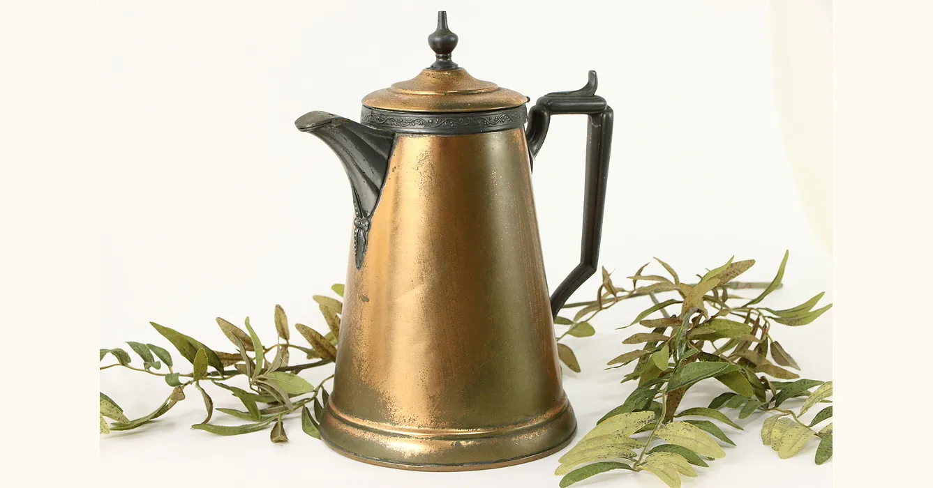 Antique Copper Coffee Pot - New England Garden Company