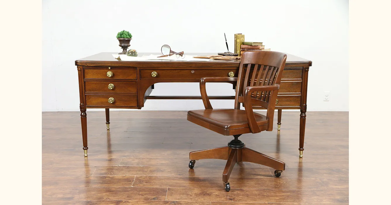 Classic Office Desk - 66 x 30, Mahogany