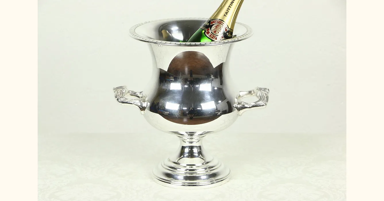 Vintage HÔTEL Silver Wine Chiller Bucket