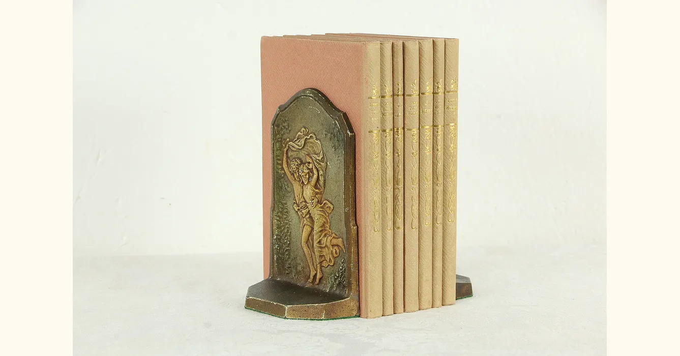 1 1928 The Storm Wingless Cherubs 2024 Cast Iron Bookend